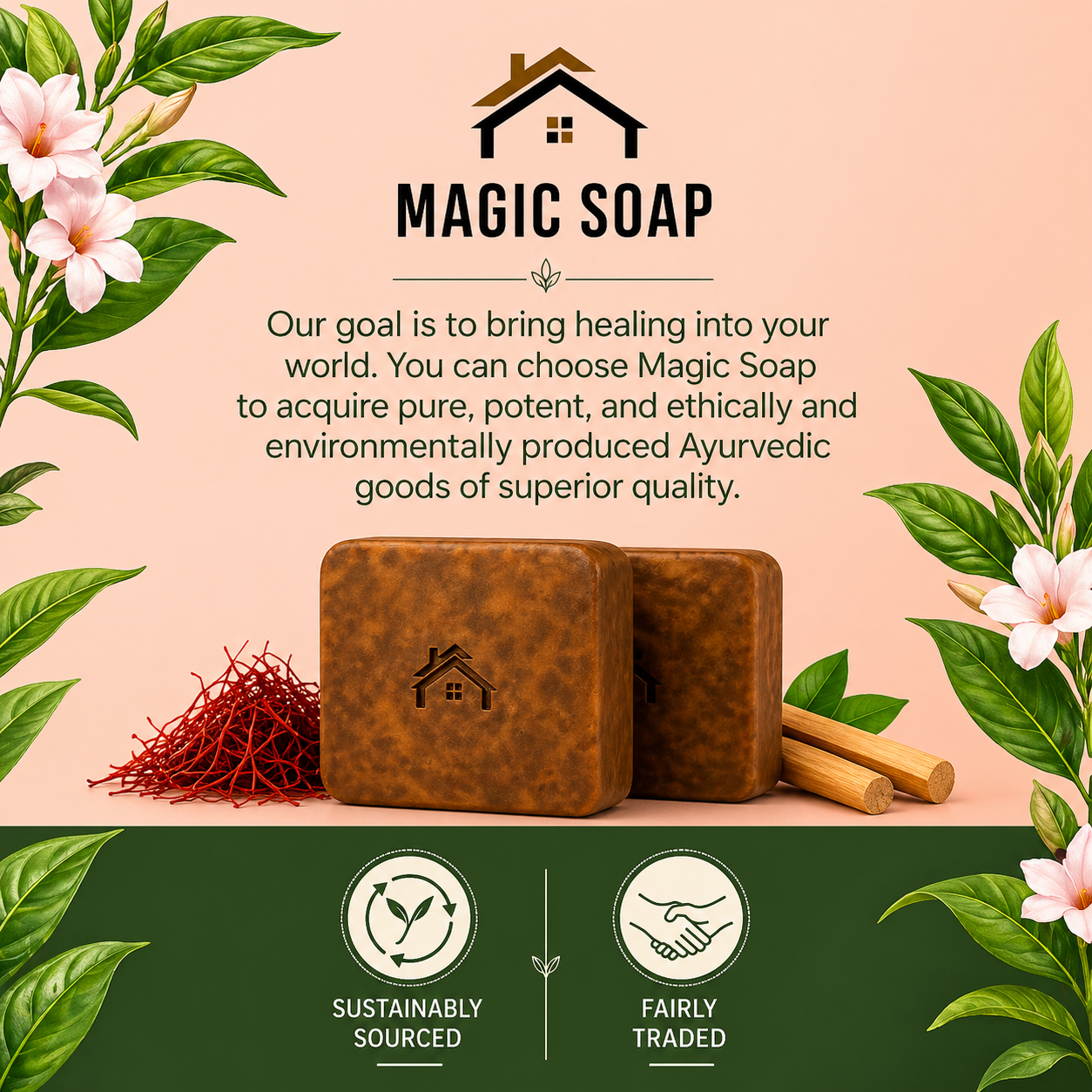 Handmade Magic Soaps For Skin Glow and Tan remover (Pack of 2)