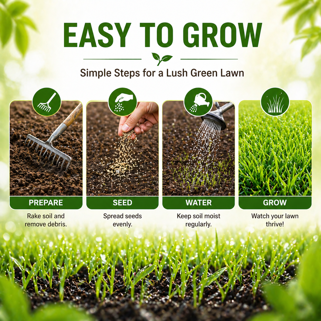 Grass Seeds Hybrid, Beautiful Home Gardening (Pack Of 100 seeds)