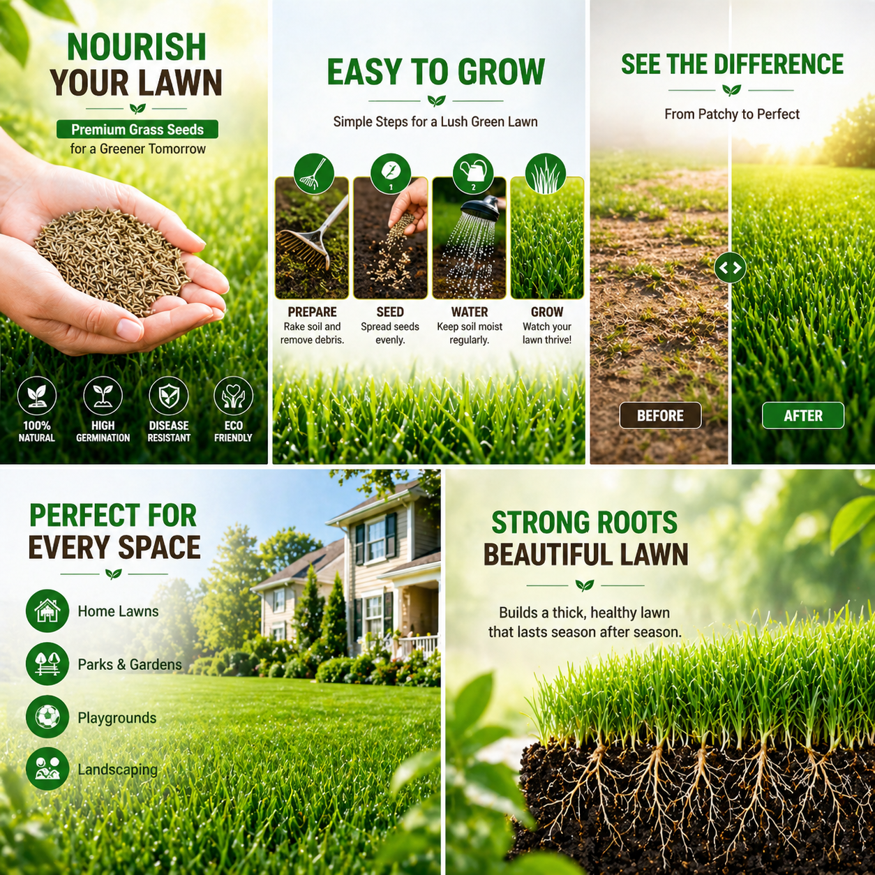 Grass Seeds Hybrid, Beautiful Home Gardening (Pack Of 100 seeds)