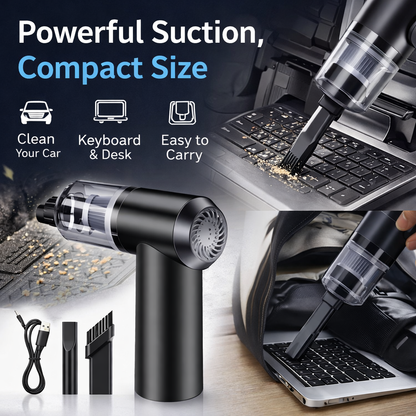3 in 1 Vacuum Cleaner-Car Cleaner, Air Duster Wireless Rechargeable