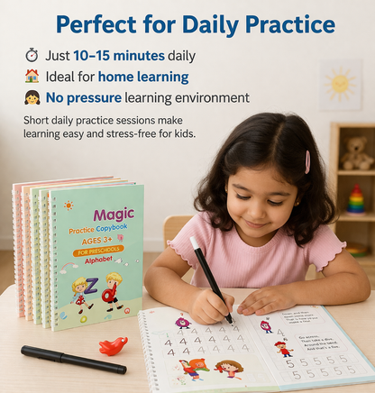 Sank Magic Practice Copybook (4 BOOKS,1 PEN,1 GRIP,10 REFILL)