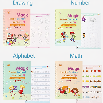 Sank Magic Practice Copybook (4 BOOKS,1 PEN,1 GRIP,10 REFILL)