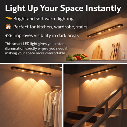 LED Motion Sensor Cabinet Light With USB Rechargeble