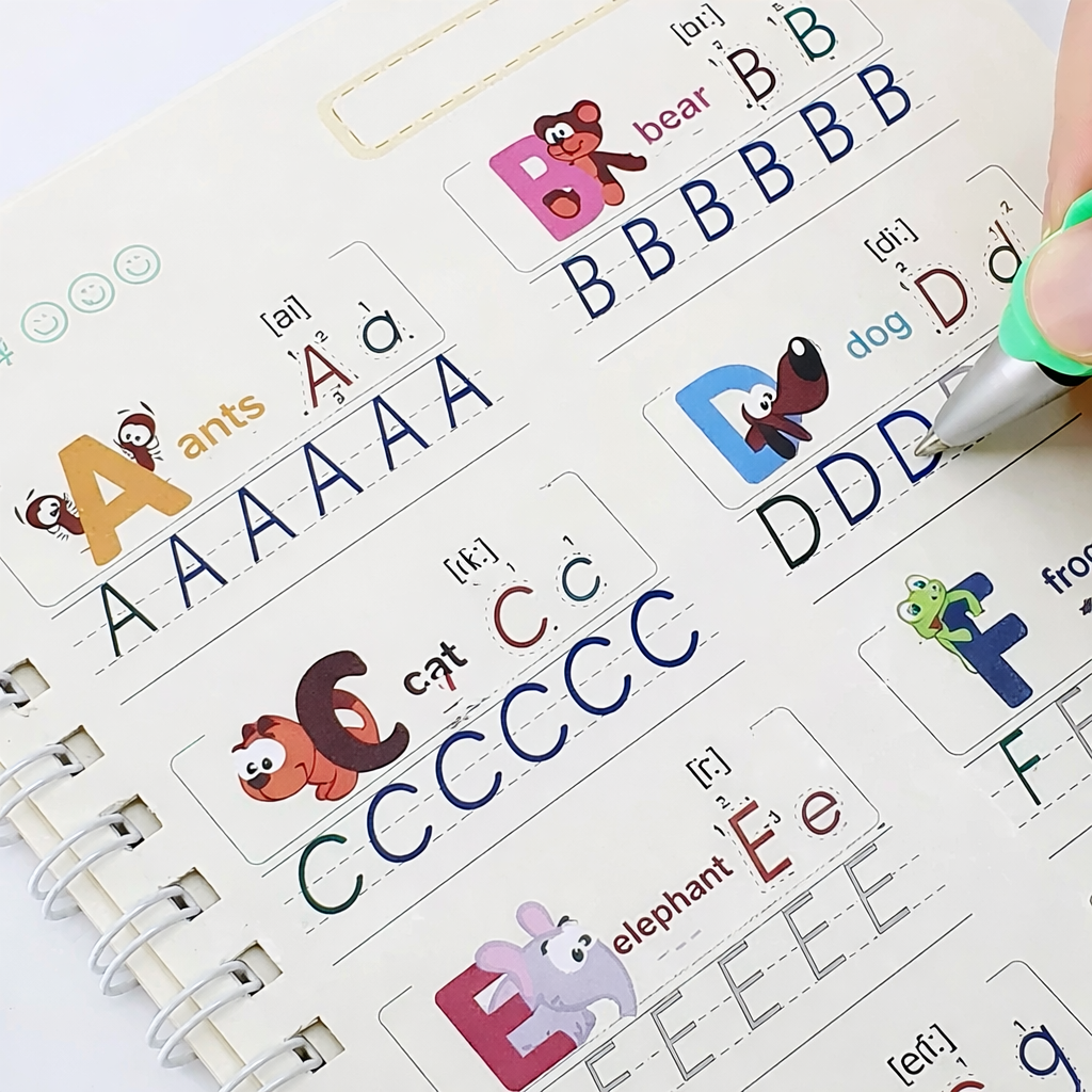 Sank Magic Practice Copybook (4 BOOKS,1 PEN,1 GRIP,10 REFILL)